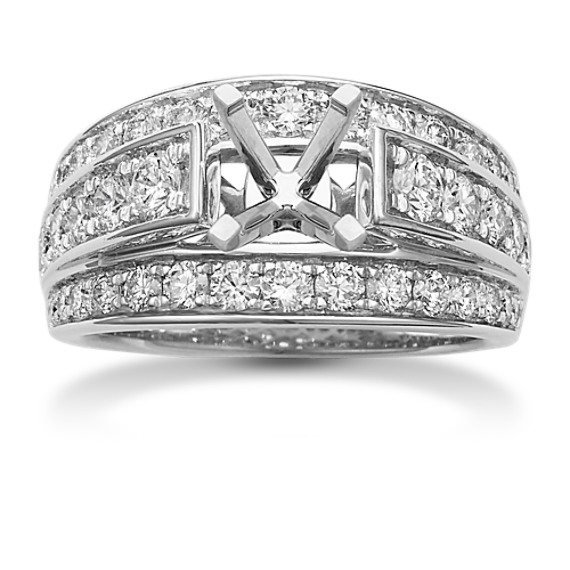 Cathedral Diamond Engagement Ring with Pavé Setting at Shane Co.