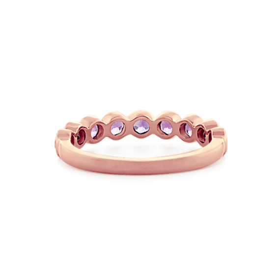 Bezel Set Amethyst Ring In 14k Rose Gold Shane Co