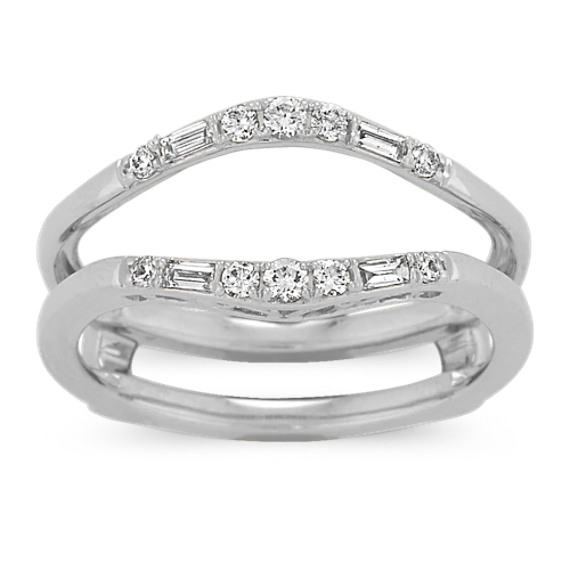 Baguette and Round Diamond Engagement Ring Guard