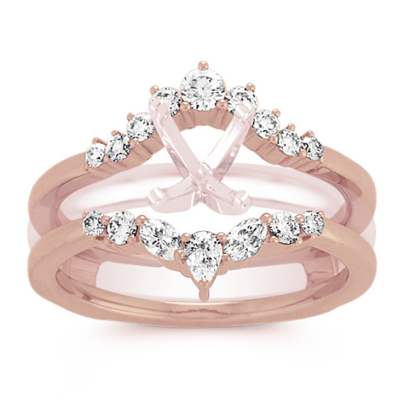 Diamond Accented Ring Guard in 14K Rose Gold