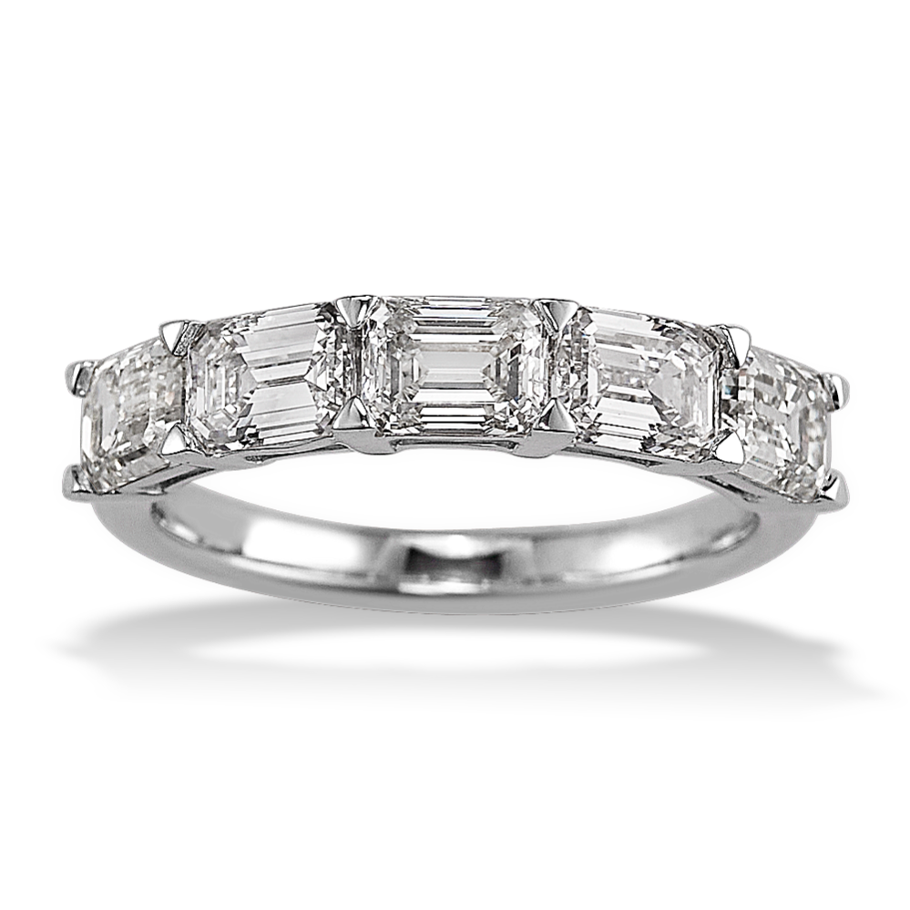 Classic Diamond Wedding Band in 18K White Gold