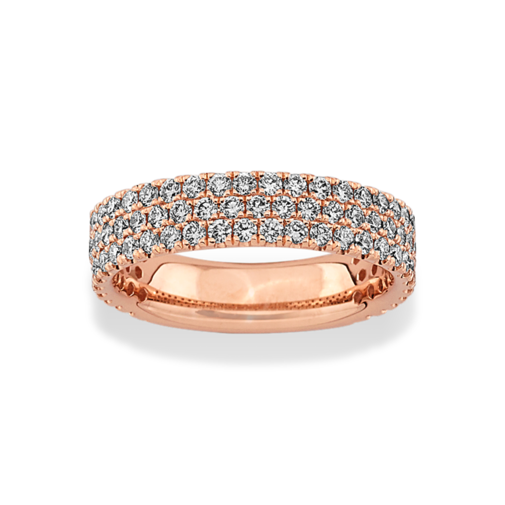 Charlotte Three-Row Diamond Pave Band