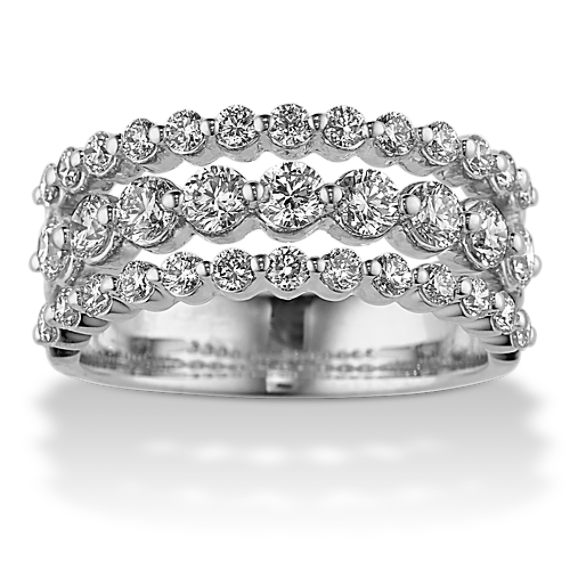 Diamond Anniversary Ring in 14K White Gold