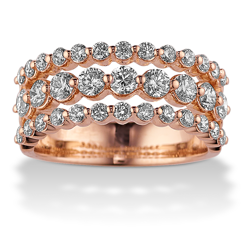 Diamond Anniversary Ring in 14K Rose Gold