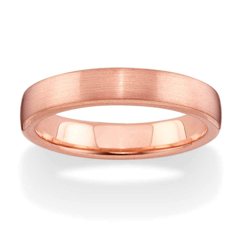 Comfort Fit Satin 14K Gold Band (4.5mm)