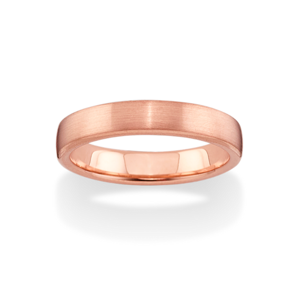 Comfort Fit Satin 14K Gold Band (4.5mm)