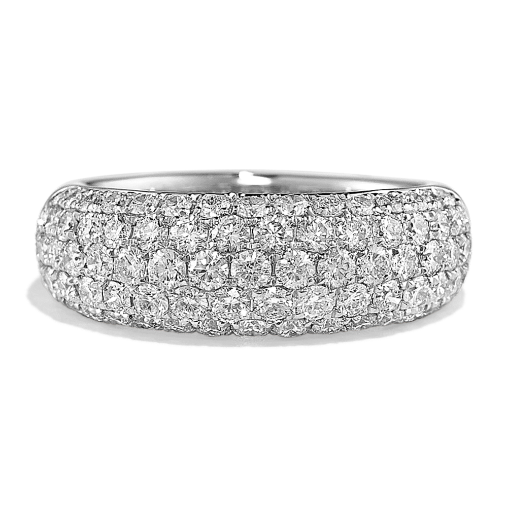 Classic Diamond Cluster Ring in 14K White Gold