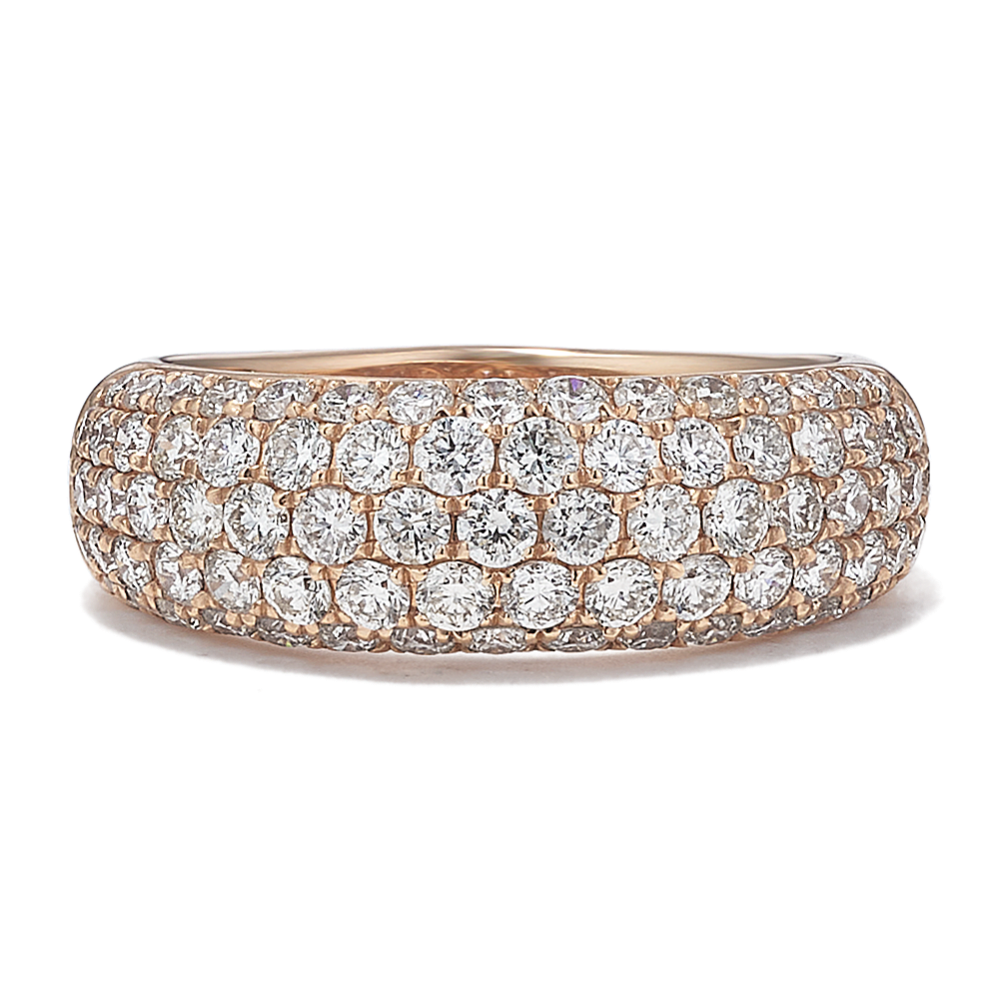 Classic Diamond Cluster Ring in 14K Rose Gold