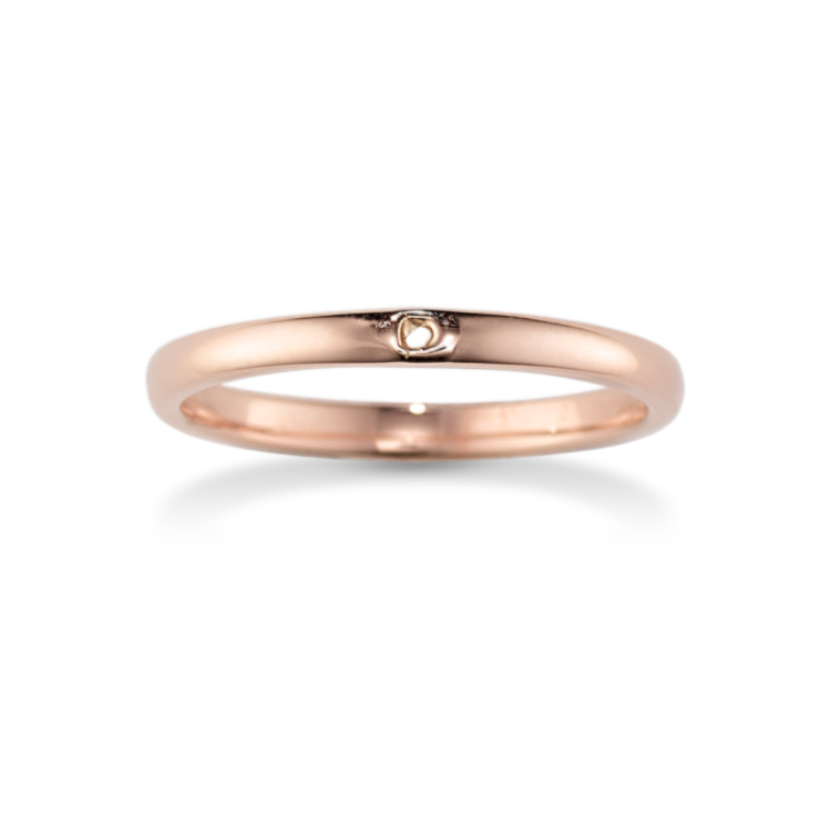 7.03 mm Natural Aquamarine Engagement Ring in Rose Gold