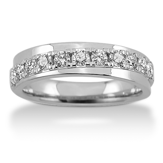 Diamond Wedding Band in Platinum (7mm)