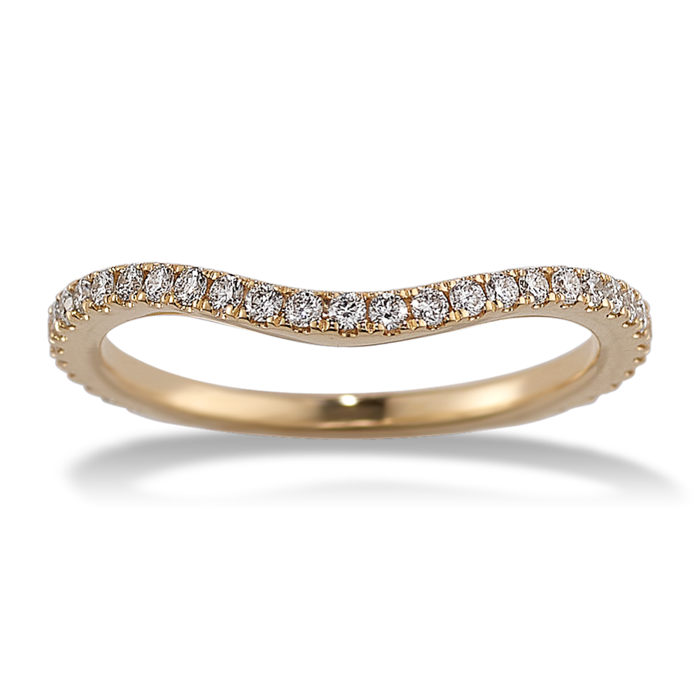 Allegro Diamond Pave Contour Band