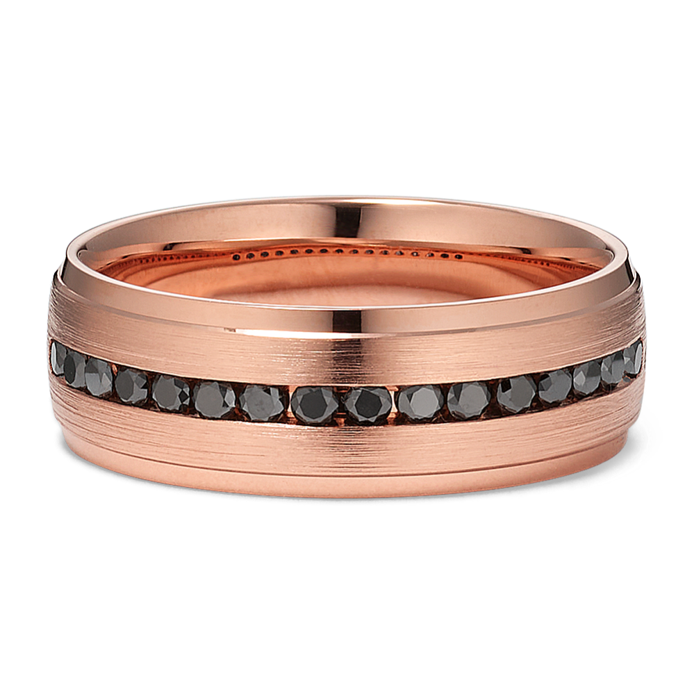 Trent 14K Rose Gold & Black Diamond Band (7mm)