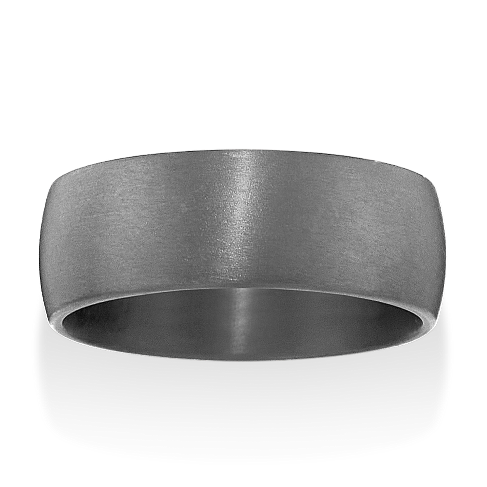 Dark Grey Tantalum Mens Ring (8mm)