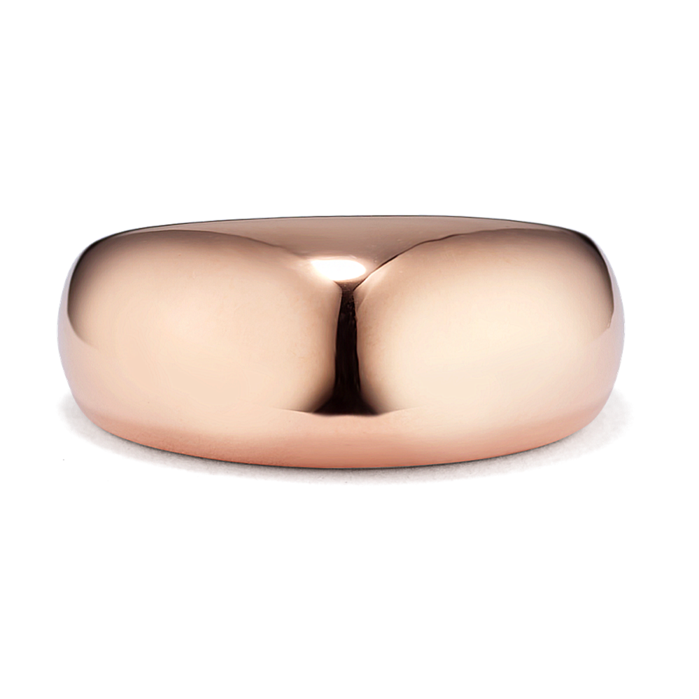 Smooth Dome Ring in 14K Rose Gold