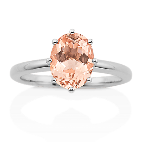 1.70ctw Natural hotsell Peach Morganite & White Sapphire 14K Rose Gold 925 Earrings