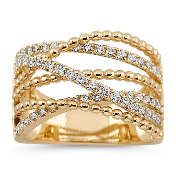 Promenade Crossover Diamond Ring