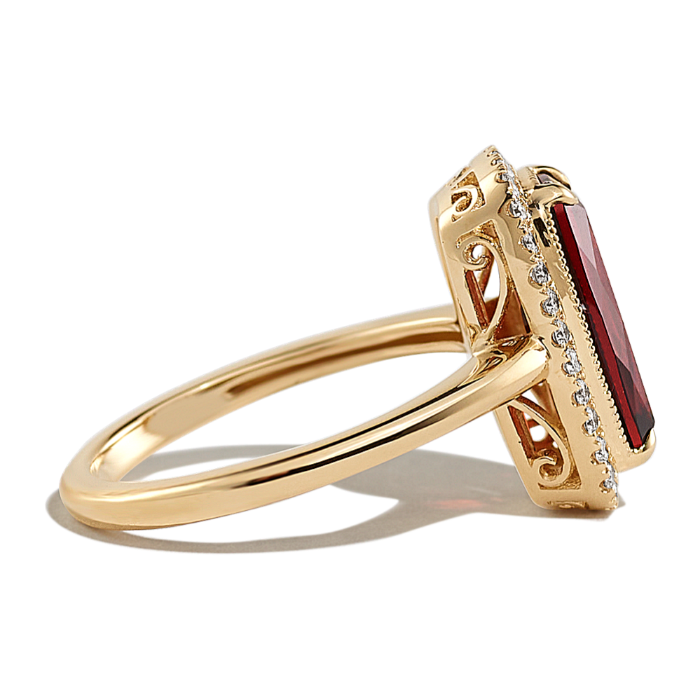 Morelia and Diamond Cocktail Ring in 14K Yellow Gold Shane Co.