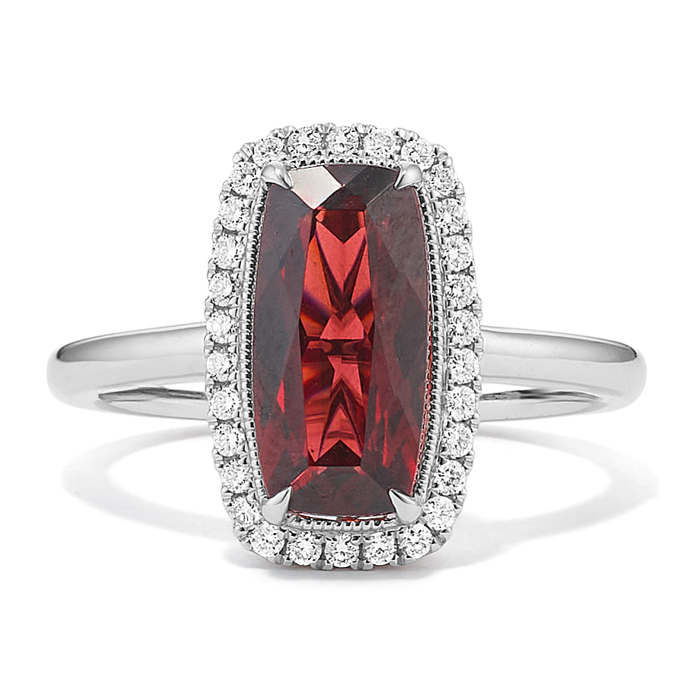 Morelia Garnet & Diamond Cocktail Ring