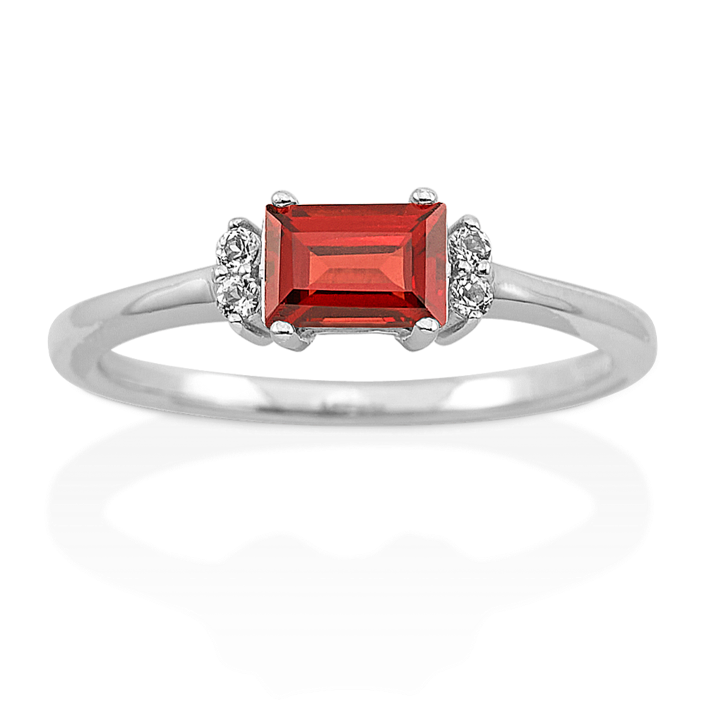Raine Garnet & Diamond Ring