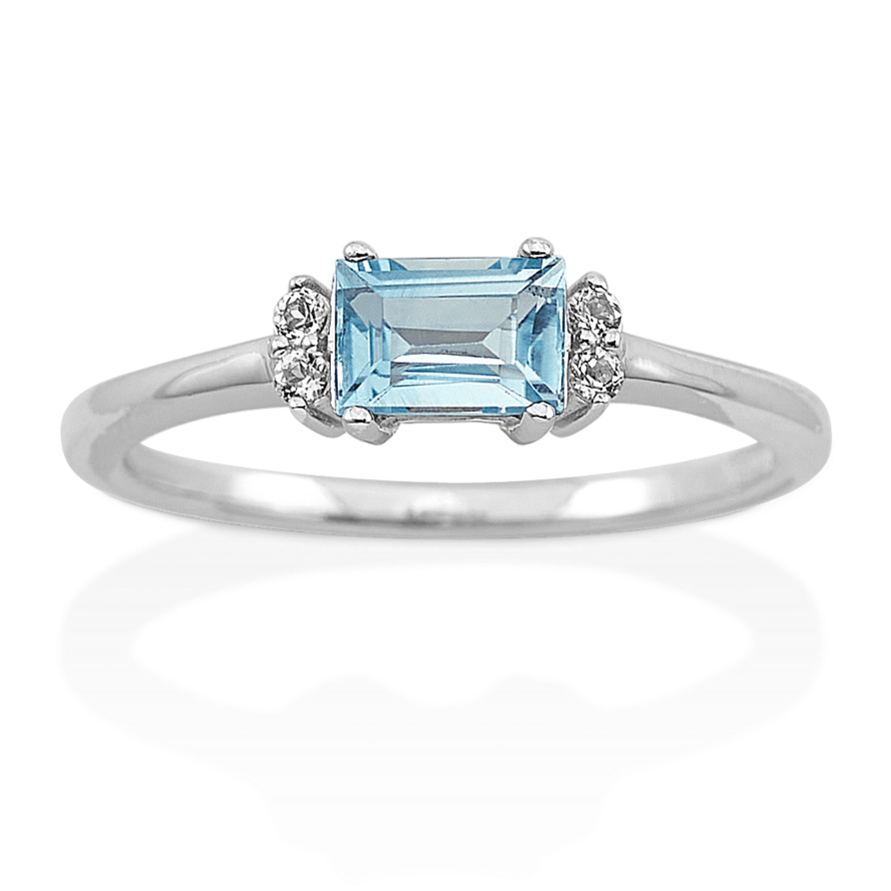 Raine Topaz & Diamond Ring in Sterling Silver
