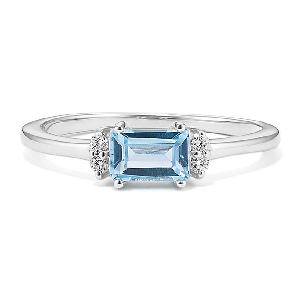 Raine Sky Blue Topaz & Diamond Ring