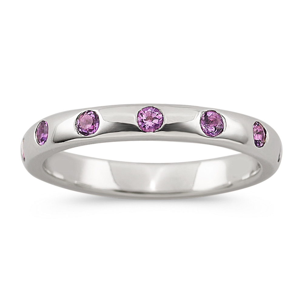 Mina Bezel-Set Amethyst Sterling Silver Ring