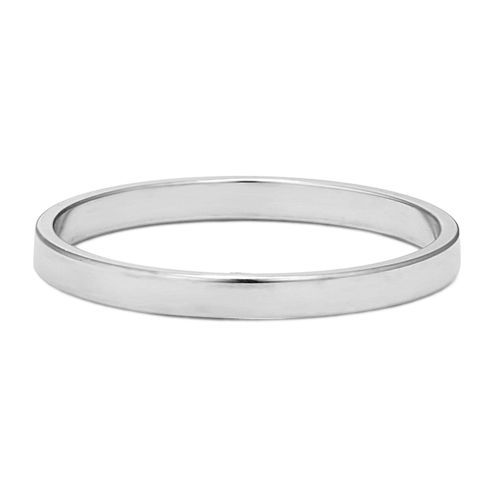 Modern 14K White Gold Band (2mm)