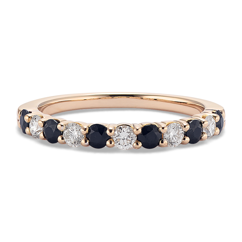 Serenity Black Sapphire & Diamond Band