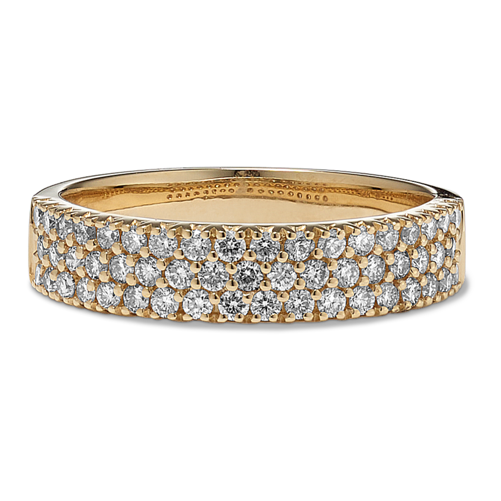 Triple Row Pave Band
