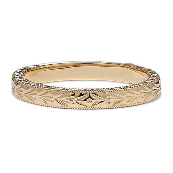 Impressions 14K Yellow Gold Band