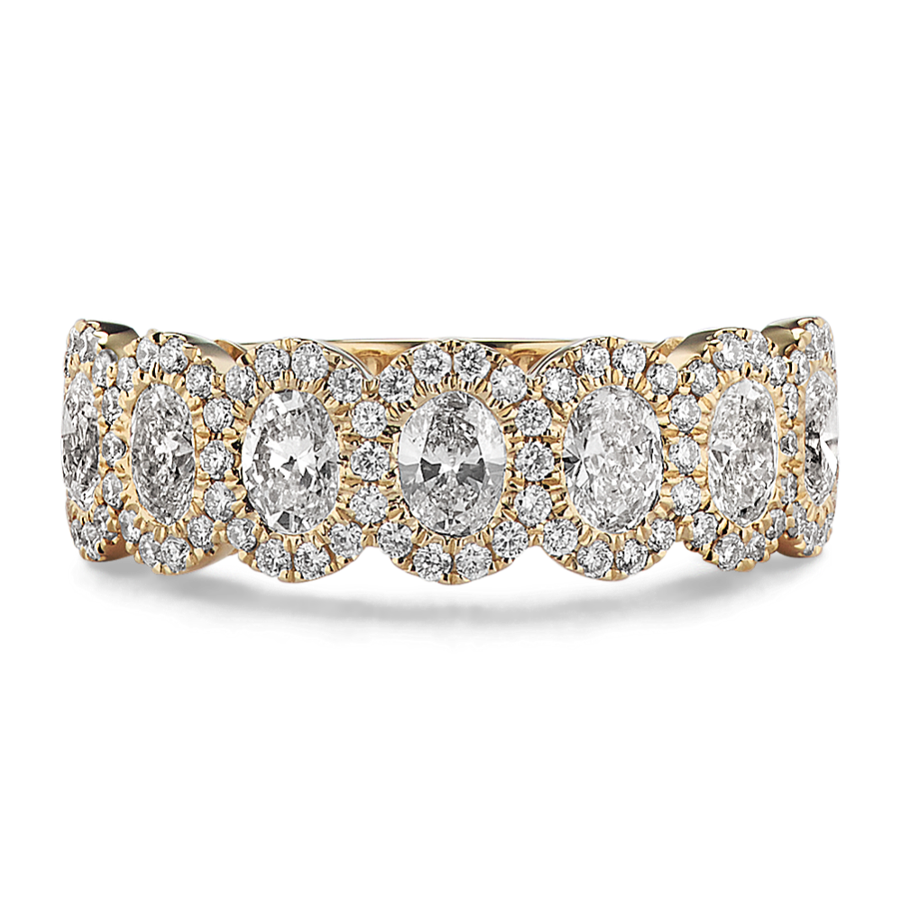Chandelier Multi-Halo Diamond Band (Oval)