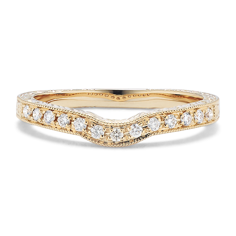 Pastoral Diamond Pave Contour Band