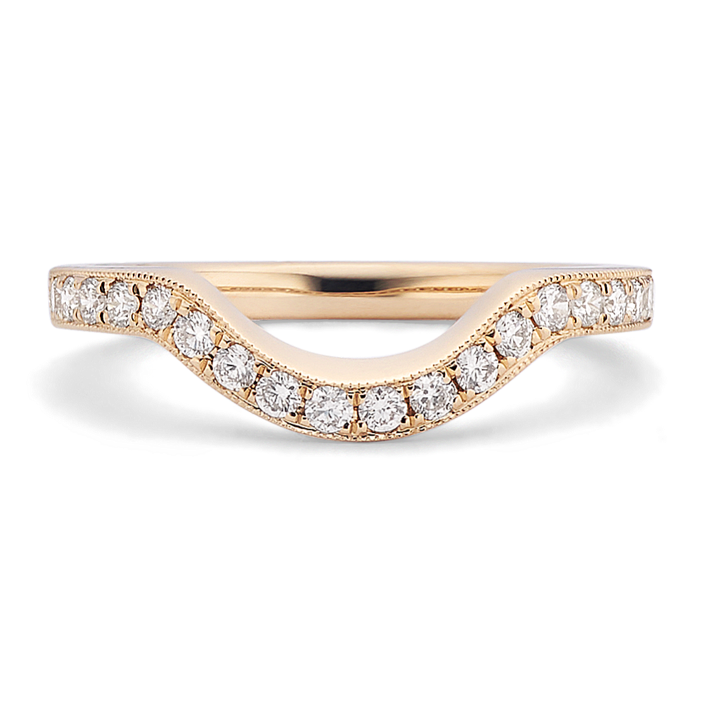 Tuscany Diamond Pave Contour Band