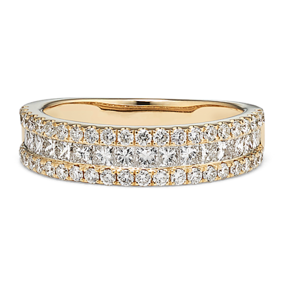 Stanza Triple Row Diamond Band