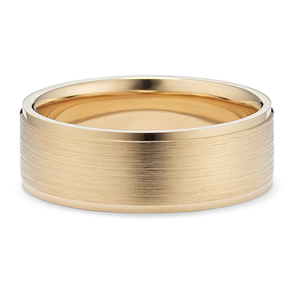 Satin 14K Yellow Gold Band (7.5mm)