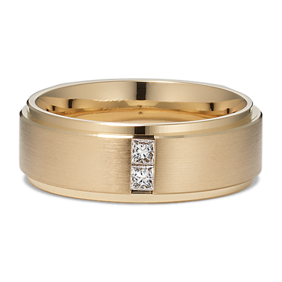 Baron 14K Yellow Gold & Diamond Band (8mm)