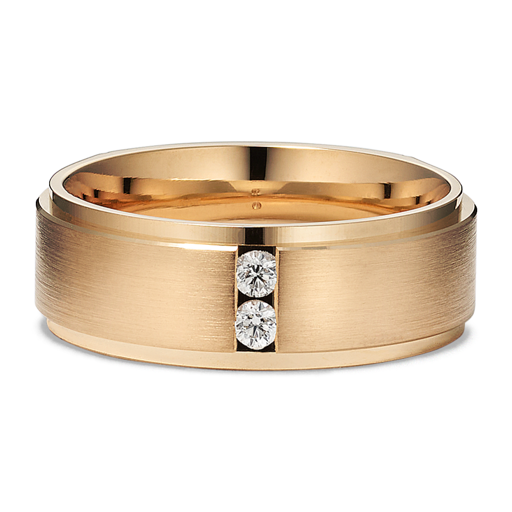 Baron 14K Yellow Gold & Diamond Band (8mm)