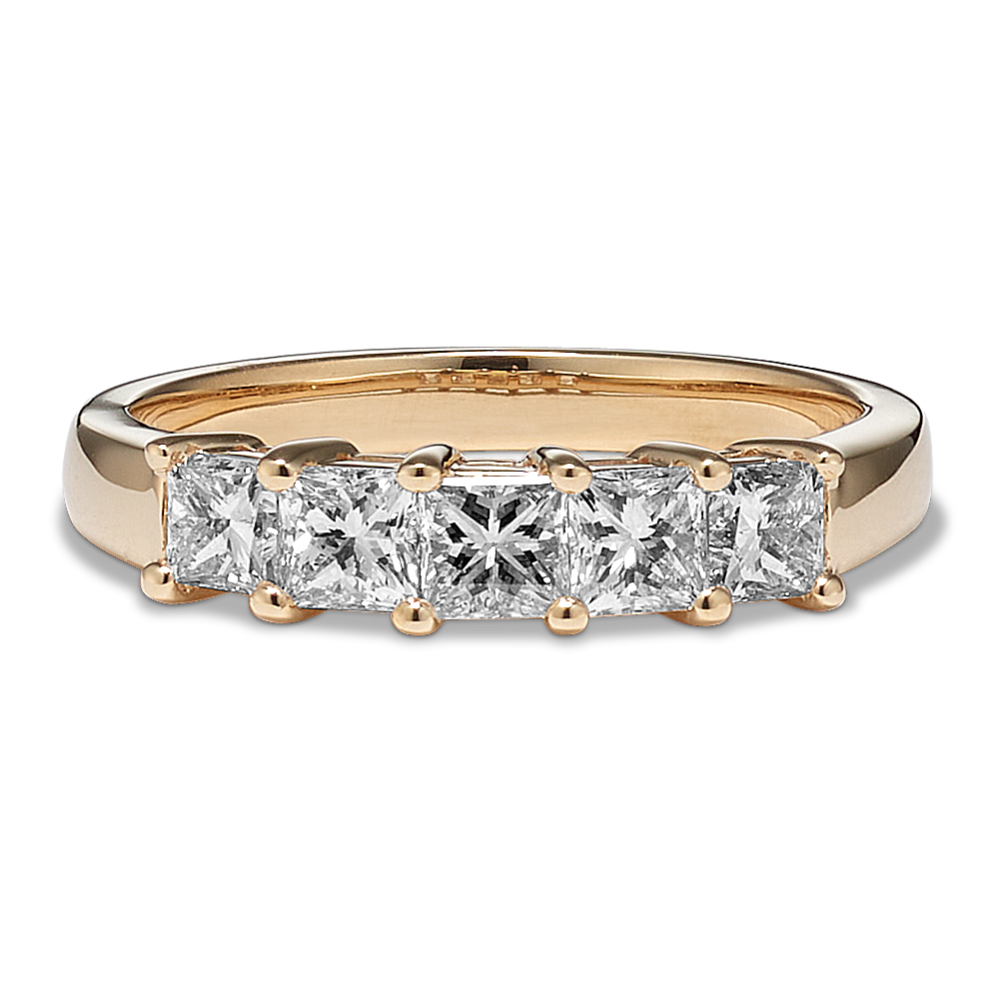 Five-Stone Princess Cut Diamond Band