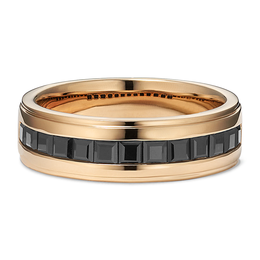Cohen 14K Yellow Gold & Black Sapphire Band (7mm)