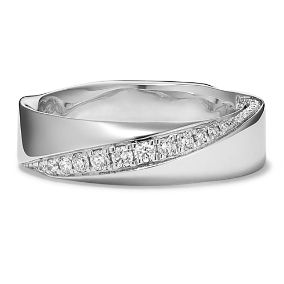 Ebb & Flow 14K White Gold & Diamond Band (5.5mm)