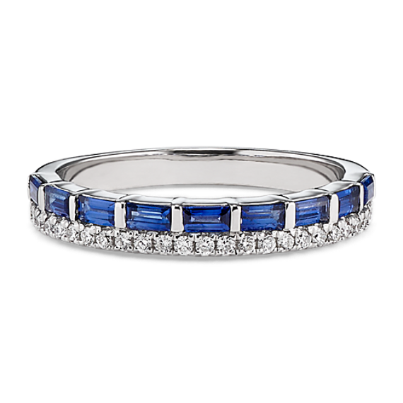 Serena Sapphire & Diamond Stackable Ring