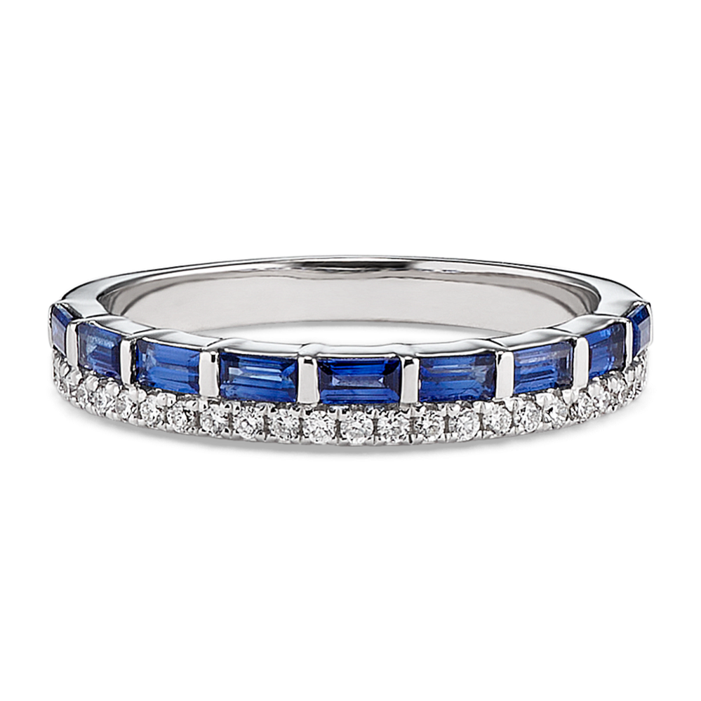 Serena Sapphire & Diamond Stackable Ring