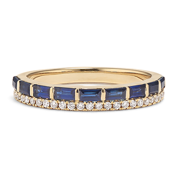 Serena Sapphire & Diamond Stackable Ring