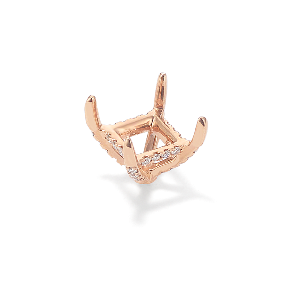 Pedestal Diamond Decorative Crown (Holds approx. 6mm Square Center Stone)