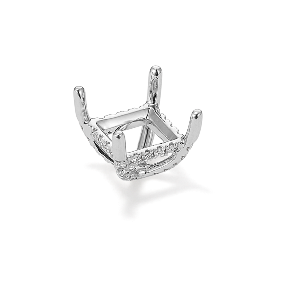 Pedestal Diamond Decorative Crown (Holds approx. 7mm Square Center Stone)