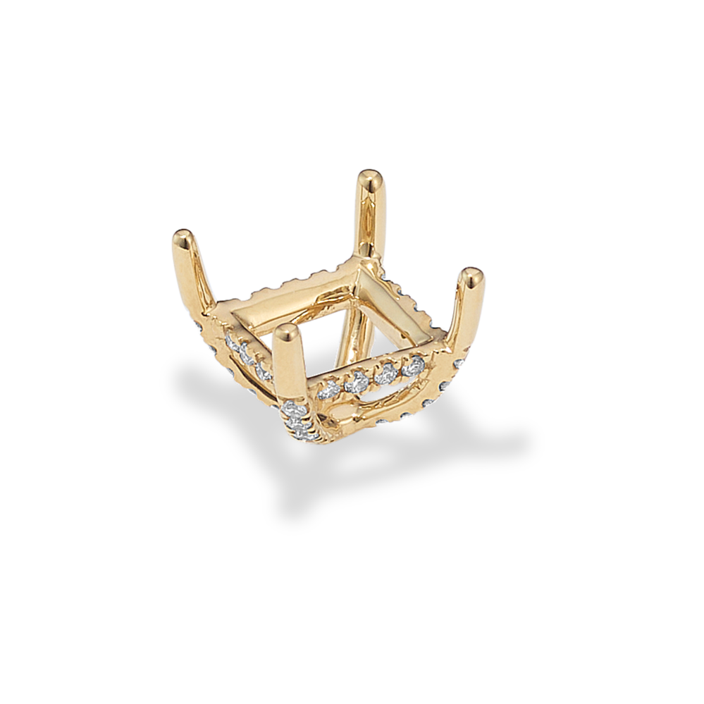 Pedestal Diamond Decorative Crown (Holds approx. 7mm Princess Cut)