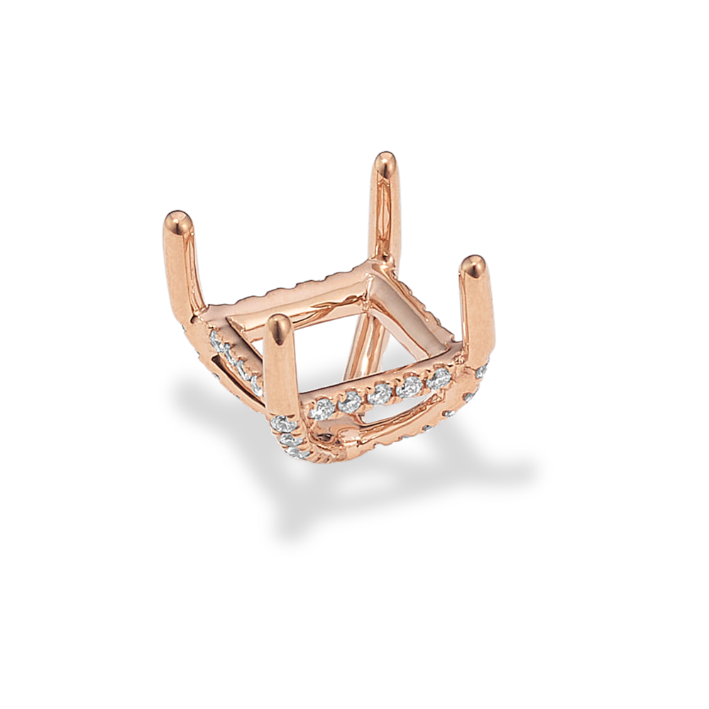 Pedestal Diamond Decorative Crown (Holds approx. 8mm Square Center Stone)