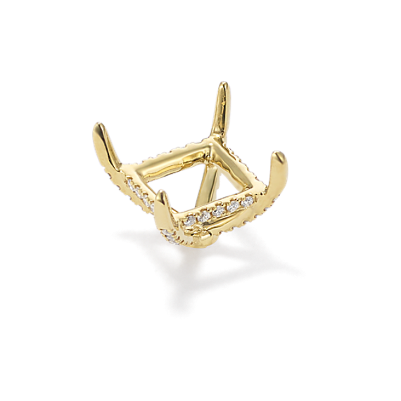 Pedestal Diamond Decorative Crown (Holds approx. 8.3mm Square Center Stone)