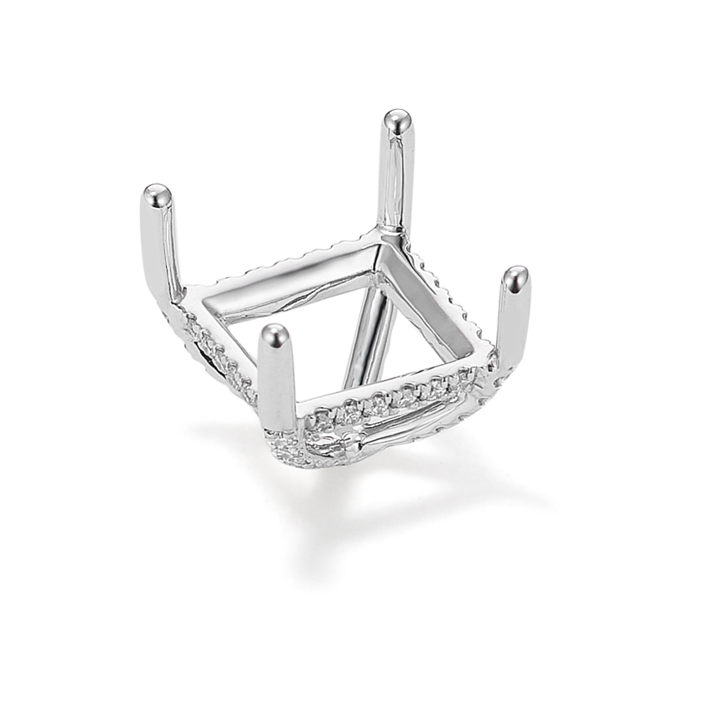 Pedestal Diamond Decorative Crown (Holds approx. 8.6mm Square Center Stone)