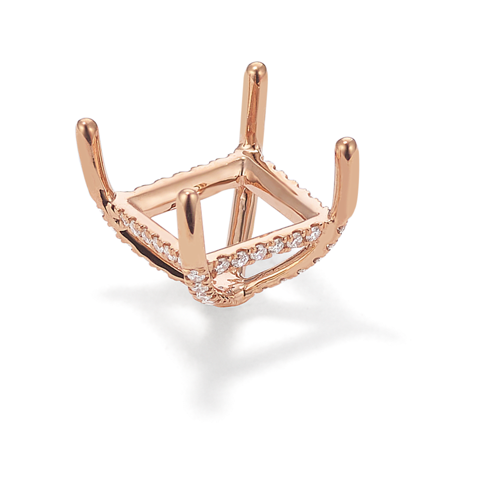 Pedestal Diamond Decorative Crown (Holds approx. 8.6mm Square Center Stone)